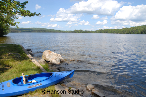 New London, NH - Little Sunapee Lake with Kayak